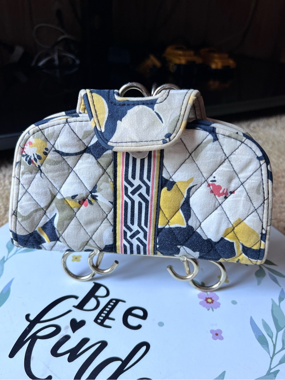 Quilted Vera Bradley "Kiss n' Snap" organizer wallet in the retired Dogwood. - Picture 17 of 17